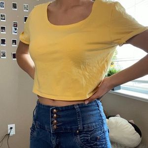 Charlotte Russe yellow crop top